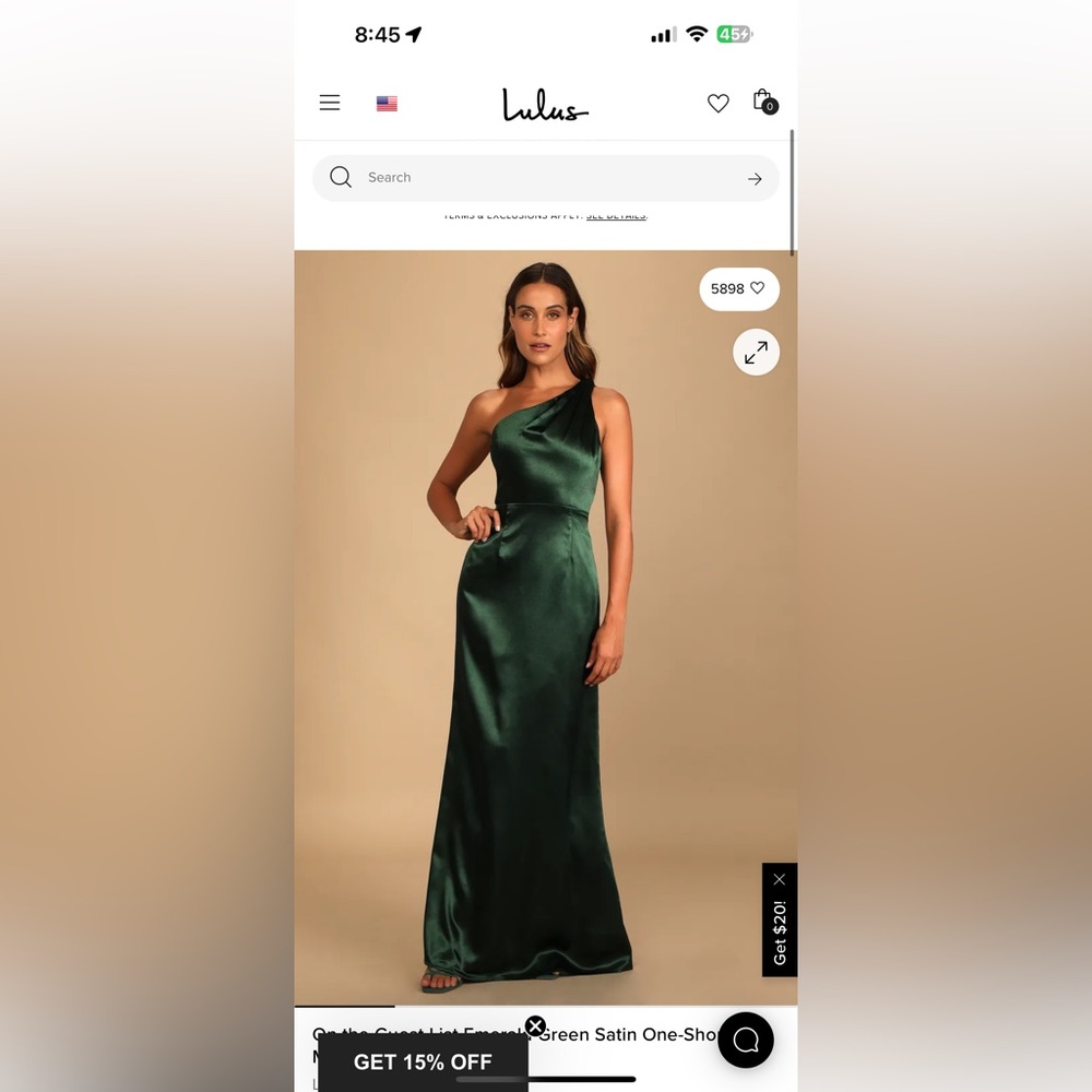 Elegant Green One-Shoulder Dress